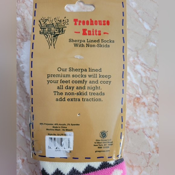 Treehouse Knits Sherpa Lined Non-Skid Socks - Picture 4 of 4